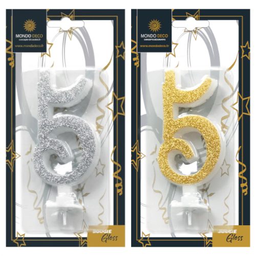 Bougies Gloss H.9,5 cm - Chiffre au choix - A l'unité ou boite de 25 – Image 7
