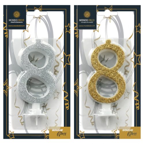Bougies Gloss H.9,5 cm - Chiffre au choix - A l'unité ou boite de 25 – Image 10