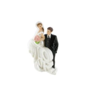 Figurine mariés en résine – lot de 1 – H.10 cm