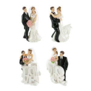 Figurine mariés en résine - lot de 1 - H.10 cm