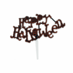 144 plaques Happy Halloween pour pâtisserie – Lot de 144 pièces – L.11,5 cm