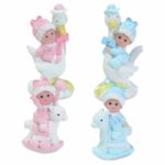 Figurine naissance – lot de 1 – H. de 7,2 à 8,9 cm