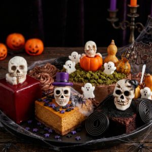 Résines « Crânes Halloween » – Lot de 200 pièces – H.3,6 cm