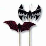12 chauve-souris sur pique L.11 cm ; H.6 cm – Décors glaces et cocktails