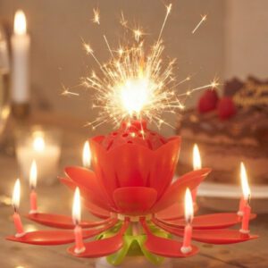 Fleur fontaine musicale – lot de 1