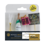 Kit pour gâteau d’anniversaire (4 pièces avec sujet clignotant) – Décors pâtissiers