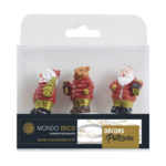 Kit doudoune pour bûche de Noël (3 pièces en résine) – Décors pâtissiers