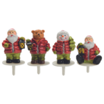 50 résines « Personnages de Noël en doudoune » – H. 3,8 cm – Décors pâtissiers