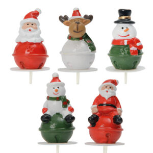 50 résines « Grelot de Noël » – H. de 3,9 à 4,6 cm – Décors pâtissiers